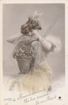 Carte postale ancienne Un bon Souvenir Et ces Fleurs — Fourchambault (Nièvre)
