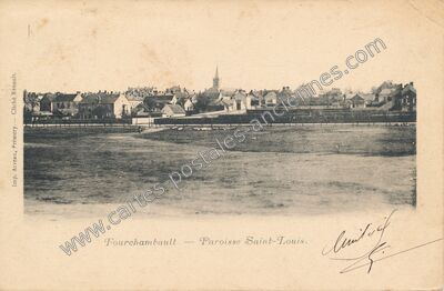 Carte postale ancienne Paroisse Saint-Louis — Fourchambault (Nièvre)