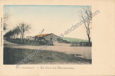 Carte postale ancienne La Gare des Marchandises — Fourchambault (Nièvre)