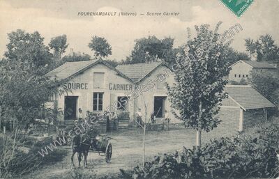 Carte postale ancienne Source Garnier — Fourchambault (Nièvre)