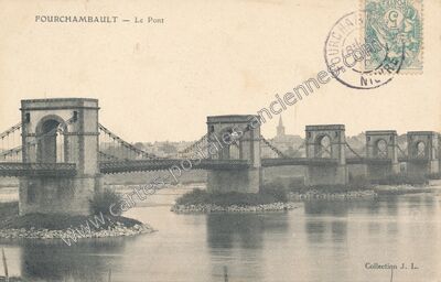 Carte postale ancienne Le Pont — Fourchambault (Nièvre)