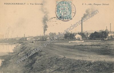Carte postale ancienne Vue Générale — Fourchambault (Nièvre)