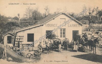 Carte postale ancienne Source Garnier — Fourchambault (Nièvre)