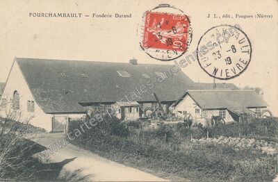 Carte postale ancienne Fonderie Durand — Fourchambault (Nièvre)