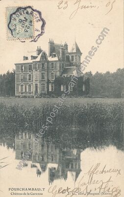 Carte postale ancienne Château de la Garenne — Fourchambault (Nièvre)