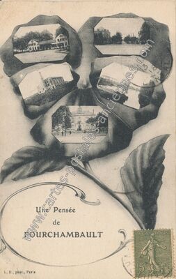 Carte postale ancienne Une Pensée — Fourchambault (Nièvre)