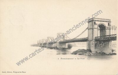 Carte postale ancienne Le Pont — Fourchambault (Nièvre)