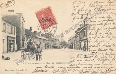 Carte postale ancienne Rue du Quatre-Septembre — Fourchambault (Nièvre)