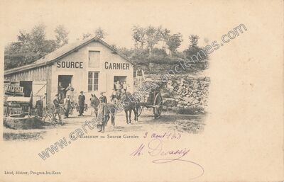 Carte postale ancienne Source Garnier — Fourchambault (Nièvre)