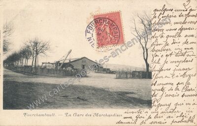 Carte postale ancienne La Gare des Marchandises — Fourchambault (Nièvre)