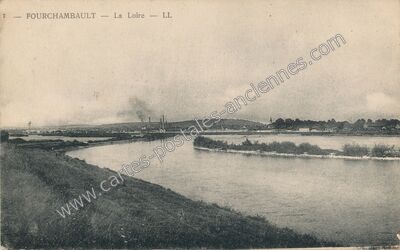 Carte postale ancienne La Loire — Fourchambault (Nièvre)