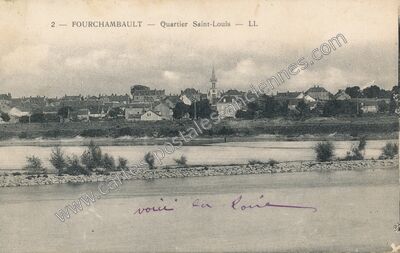 Carte postale ancienne Quartier Saint-Louis — Fourchambault (Nièvre)