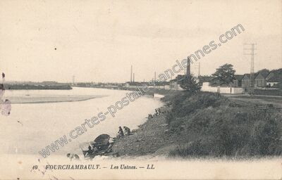 Carte postale ancienne Les Usines — Fourchambault (Nièvre)