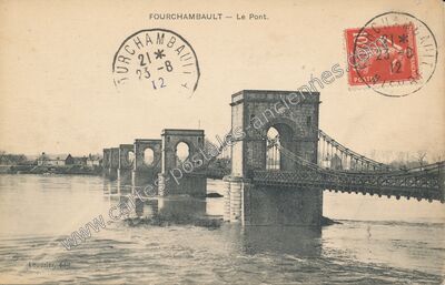 Carte postale ancienne Le Pont — Fourchambault (Nièvre)