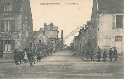 Carte postale ancienne Rue d'Imphy — Fourchambault (Nièvre)