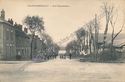 Carte postale ancienne Rue Roquebeau — Fourchambault (Nièvre)