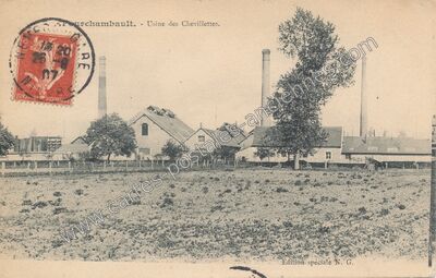 Carte postale ancienne Usine des Chevillettes — Fourchambault (Nièvre)