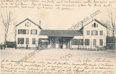Carte postale ancienne La Gare — Fourchambault (Nièvre)