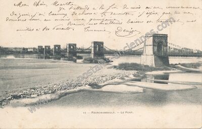 Carte postale ancienne Le Pont — Fourchambault (Nièvre)