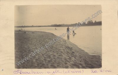 Carte postale ancienne La Loire — Fourchambault (Nièvre)