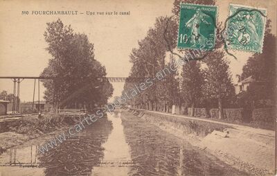 Carte postale ancienne Une vue sur le canal — Fourchambault (Nièvre)