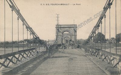 Carte postale ancienne Le Pont — Fourchambault (Nièvre)