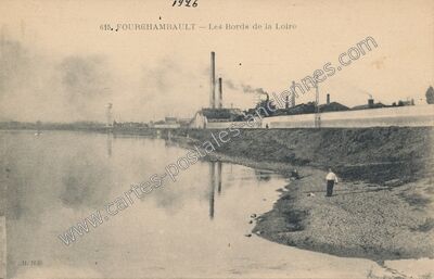 Carte postale ancienne Les Bords de la Loire — Fourchambault (Nièvre)