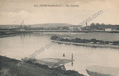 Carte postale ancienne Vue Générale — Fourchambault (Nièvre)