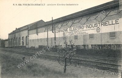 Carte postale ancienne Ateliers Electro-Industriels — Fourchambault (Nièvre)