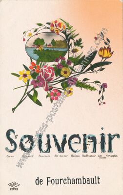 Carte postale ancienne Souvenir — Fourchambault (Nièvre)