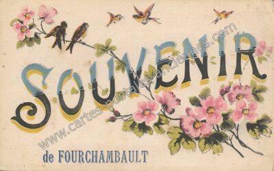 Carte postale ancienne Souvenir — Fourchambault (Nièvre)