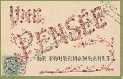 Carte postale ancienne Une pensée — Fourchambault (Nièvre)