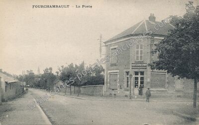 Carte postale ancienne La Poste — Fourchambault (Nièvre)