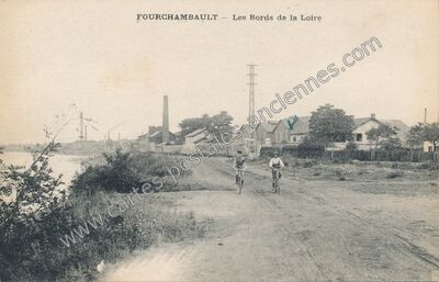Carte postale ancienne Les Bords de la Loire — Fourchambault (Nièvre)