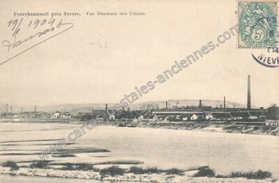 Carte postale ancienne Vue Générale des Usines — Fourchambault (Nièvre)