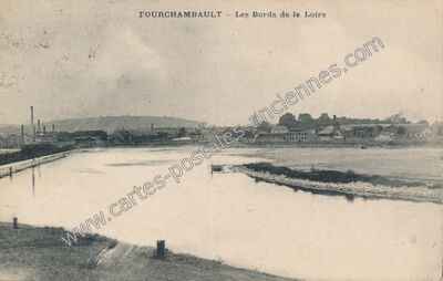 Carte postale ancienne Les Bords de la Loire — Fourchambault (Nièvre)