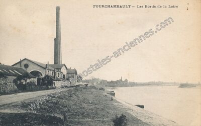 Carte postale ancienne Les Bords de la Loire — Fourchambault (Nièvre)