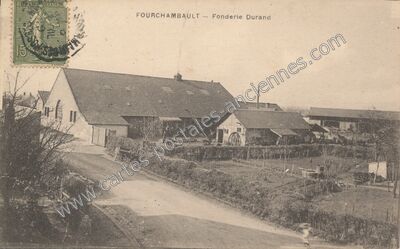 Carte postale ancienne Fonderie Durand — Fourchambault (Nièvre)