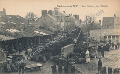 Carte postale ancienne Les Chantiers aux Déchets — Fourchambault (Nièvre)