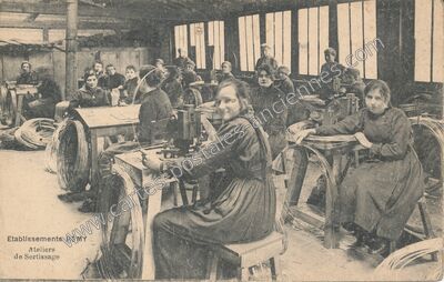Carte postale ancienne Etablissements RÉMY, Ateliers de Sertissage — Fourchambault (Nièvre)