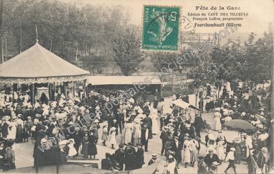 Carte postale ancienne Fête de la Gare — Fourchambault (Nièvre)