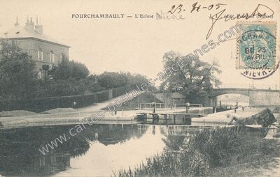 Carte postale ancienne L'Ecluse — Fourchambault (Nièvre)