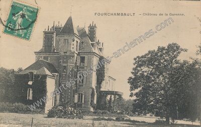 Carte postale ancienne Château de la Garenne — Fourchambault (Nièvre)
