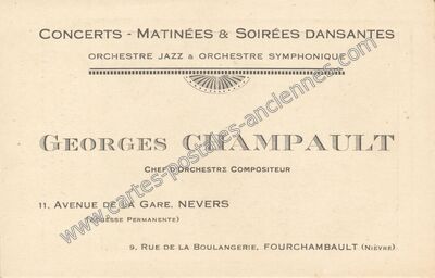 Carte postale ancienne Georges Champault — Fourchambault (Nièvre)