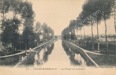 Carte postale ancienne Le Canal de Jonction — Fourchambault (Nièvre)