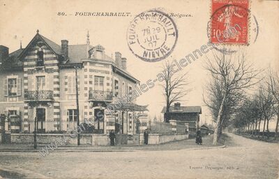 Carte postale ancienne Boulevard Boigues — Fourchambault (Nièvre)