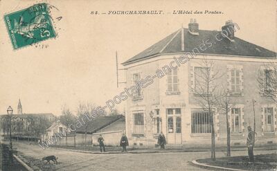 Carte postale ancienne L'Hôtel des Postes — Fourchambault (Nièvre)