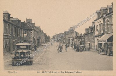 Carte postale ancienne Rue Edouard-Vaillant — Imphy (Nièvre)
