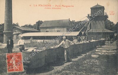 Carte postale ancienne Puits Marguerite — La Machine (Nièvre)