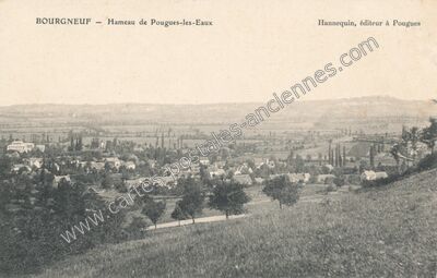 Carte postale ancienne Bourgneuf — Pougues-les-Eaux (Nièvre)